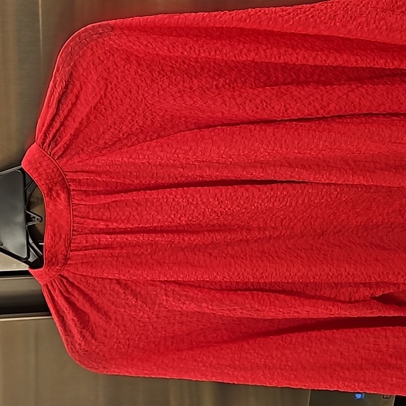 💕TRINA TURK💕 Strong Gauze Button-Up Top ~ Radio City Rose Medium NWOT - Picture 11 of 13